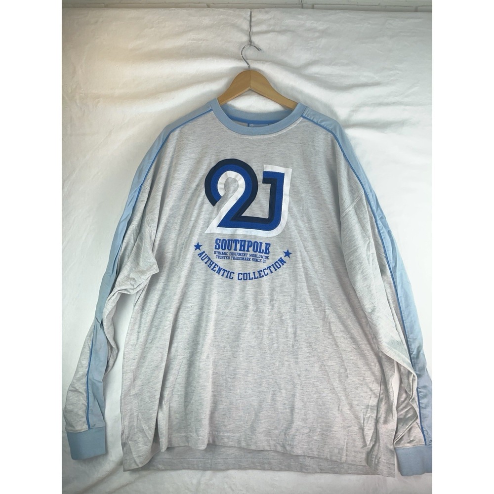 Men's Southpole Sky‎ Blue Long Sleeve T-Shirt Size XXL
